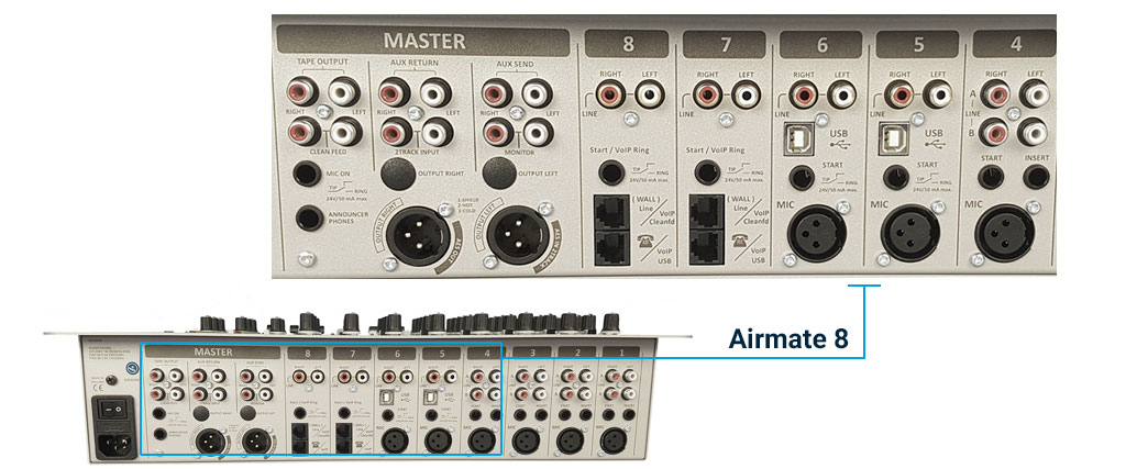 Airmate 8 USB Trasera